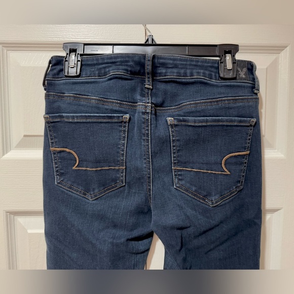 American Eagle Blue Denim Women's super stretch skinny Jeggings. Size 10. VGUC - Picture 3 of 13